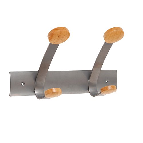 APPENDIABITI da MURO 2 POSTI 30cm METALLO/LEGNO Alba Conf. 12 Pz