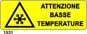 Attenzione basse temperature - D - Alluminio 1400x500 mm