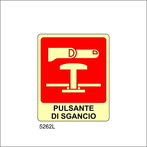 Pulsante di Sgancio Luminescente - B - Alluminio Luminescente - 160x210 mm