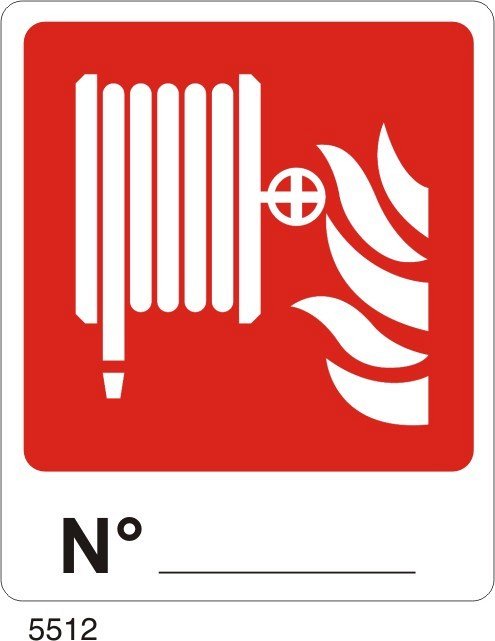 Lancia antincendio n° - D- Alluminio 370x500 mm