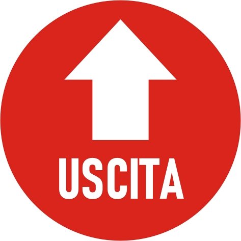 Freccia di indicazione percorso - Rosso