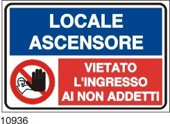 Locale ascensore vietato l'ingresso ai non addetti - A - Alluminio - 200x300 mm