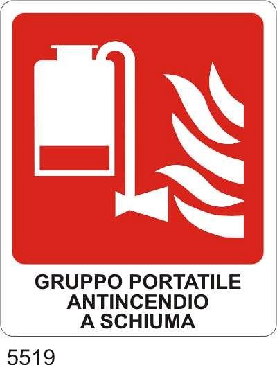 Gruppo Portatile Antincendio a schiuma - B- Alluminio 160x210 mm