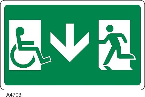 Uscita di emergenza in basso - Alluminio 260x160 mm.