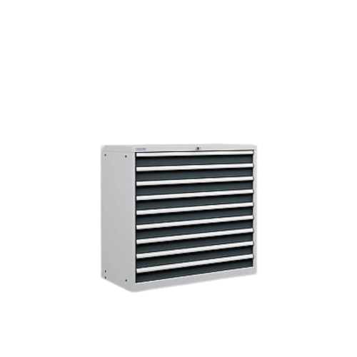 Armadio in metallo con cassetti 54x27 Eh - Colore Grigio chiaro/Grigio antracite