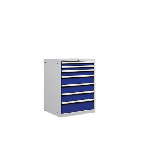 Armadio in metallo con cassetti 36x36 Eh - Colore Grigio chiaro/Blu segnale