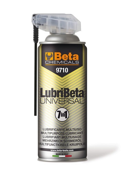 LubriBeta Universal - Sbloccante lubrificante multiuso 7 funzioni. Tasto Smart con erogatore a cannuccia mobile