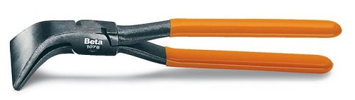 Pinza a becchi larghi piegati a 45° per lattonieri.Lunghezza 280 mm
