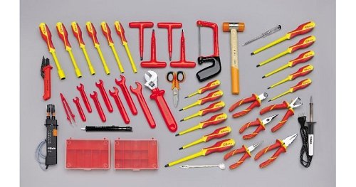 Assortimento di 44 utensili per elettrotecnica