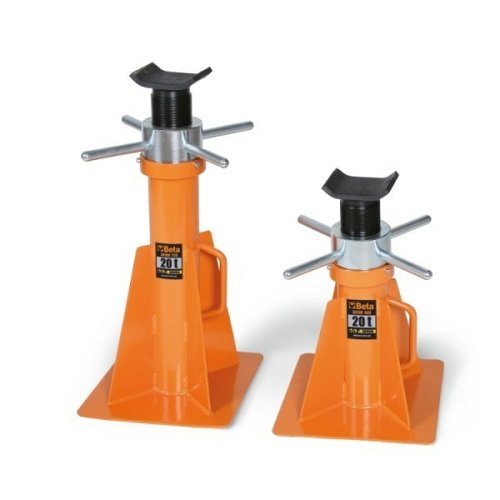 Cavalletti serie pesante con regolazione a vite. Portata 2000Kg. Altezza 470-680 mm.