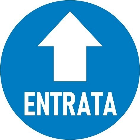 Freccia di indicazione percorso - Blu