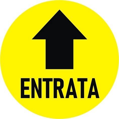 Freccia di indicazione percorso - Giallo