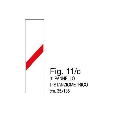 3° Pannello distanziometrico (cm35x135) - LSR2 - Ferro Rifrangente CL2