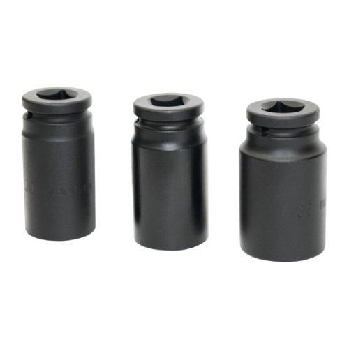 Serie di chiavi a bussola impact per avvitatore pneumatico. Attacco 3/4. Misura 30 - 32 - 34 mm.