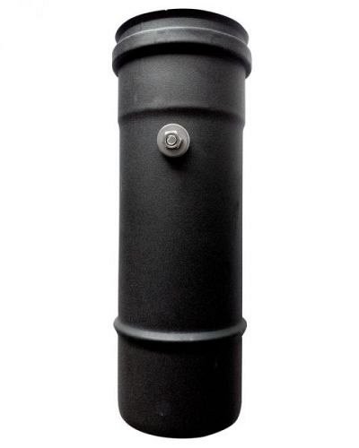 Tubo nero stufa pellet smaltato1 mt DN 100 con prelievo fumi canna fumaria 600 CE Made in Italy