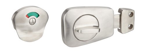 Serratura con indicatore di libero/occupato per WC, acciaio inossidabile, porta 40mm - Serrurerie de Picardie