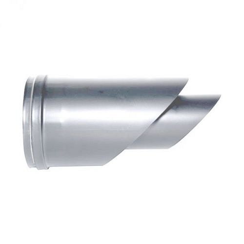 Terminale orizzontale canna fumaria tubo coassiale INOX D. 80/130  CE in acciaio 316 per stufa pellet  Made in Italy UNI 1856/2