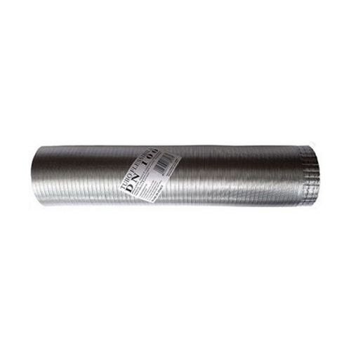 Tubo fumi flessibile estensibile alluminio naturale 120 mm da 1 a 3 mt