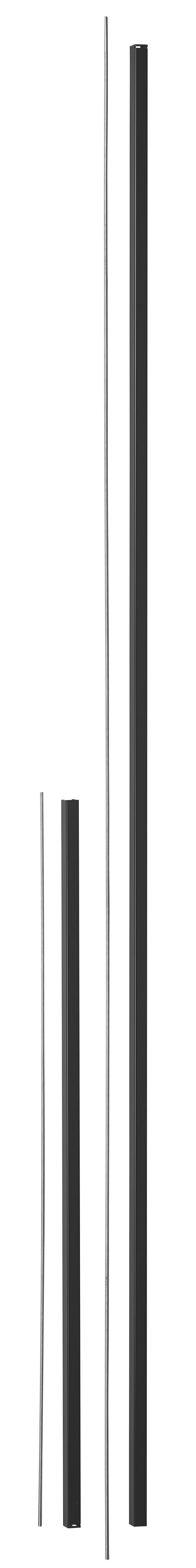 Kit di estensione per serratura antipanico, superiore e inferiore, per altezza porta 3m max, nero - THIRARD