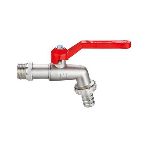 rubinetto valvola a sfera 1/2'' M a portagomma fil 3/4 man piatta per acqua 25 bar