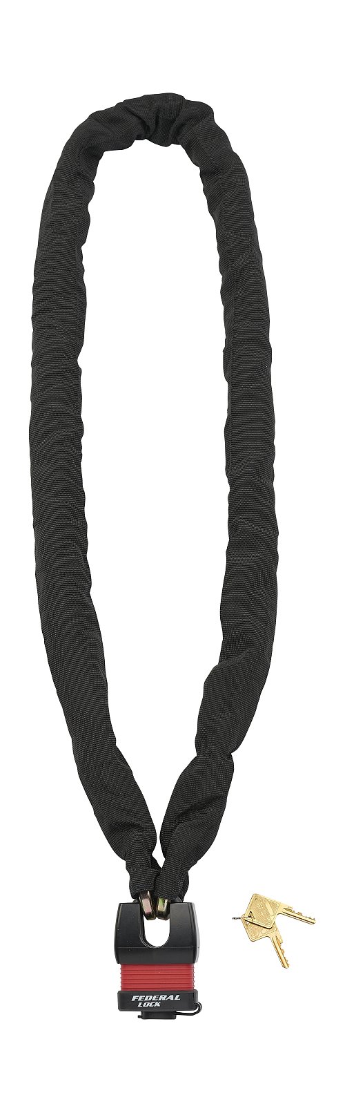 Catena d'acciaio cementato 10mm rivestita in nylon Loops, bici, moto, barriere, 1.5m, nero, lucchetto, 2 chiavi - THIRARD