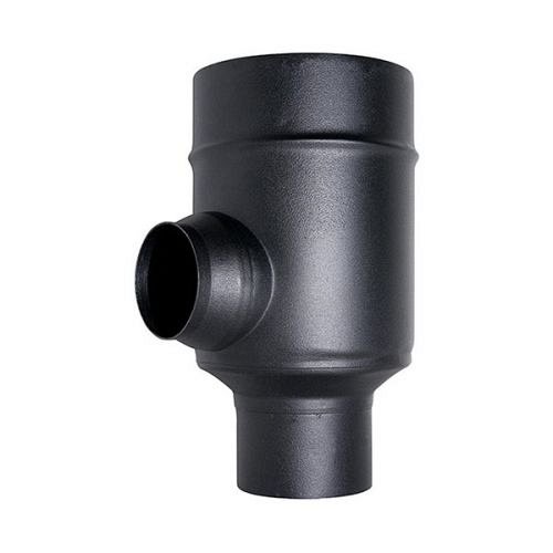 Elemento sdoppiatore canna fumaria tubo coassiale nero D. 80/130 CE in acciaio 316 per stufa pellet  Made in Italy UNI 1856/2