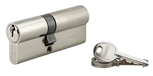 Cilindro europeo a doppia entrata SA 35X45mm, vite 50mm, antisfilamento, nichel, 3 chiavi - THIRARD