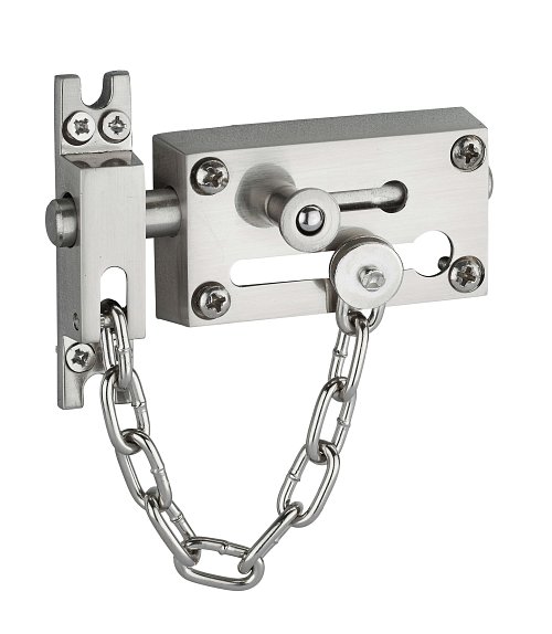 Apriporta di sicurezza, catenella per porta in acciaio con chiavistello, 81 mm - THIRARD