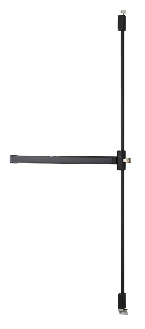 Serratura antipanico S-Push per porta d'ingresso, 2/3 punti sopra e sotto, reversibile, nero - THIRARD