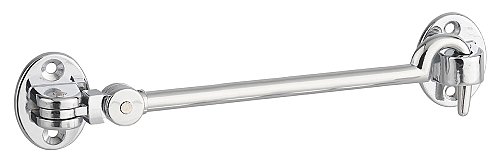 Gancio orientabile con occhiello, cromato 20cm, ferma porta, finestra, bagno - THIRARD