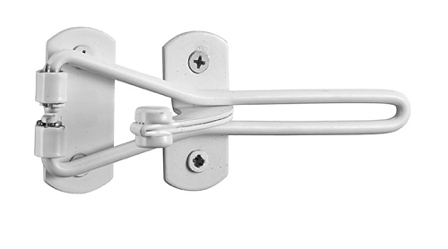 Apriporta di sicurezza per porta d'ingresso, gancio acciaio, laccato bianco, limitatore apertura - THIRARD