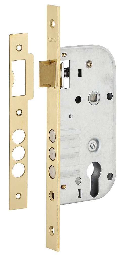 Serratura a cilindro per porta d'ingresso, asse 45mm, estremità quadrate - THIRARD
