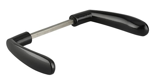 Maniglia a leva per serratura per cancelli, quadro 7mm, nera - THIRARD