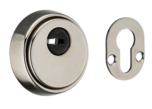 Defender per serratura a cilindro, borchia di sicurezza antitrapano per porta d'ingresso PROTECT, nichel satinato - THIRARD