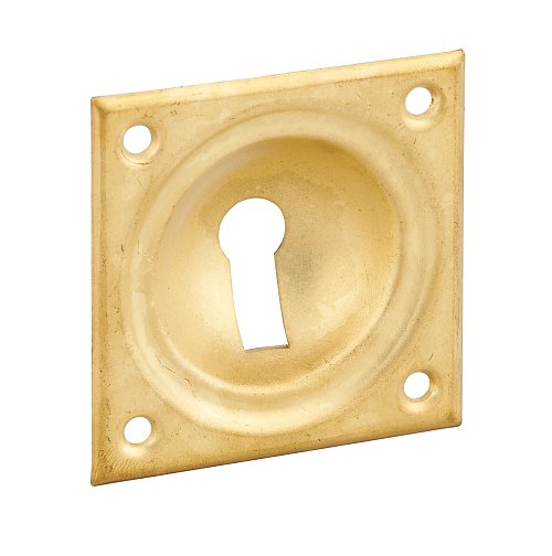 Borchia a cupola con foro per chiave, 60x60mm, ottone - THIRARD