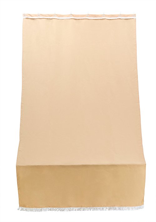Tenda sole per porta con anelli Beige Unito L. 140 H. 250