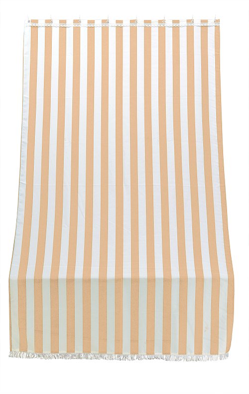 Tenda sole per porta con anelli riga beige L. 140 H. 250