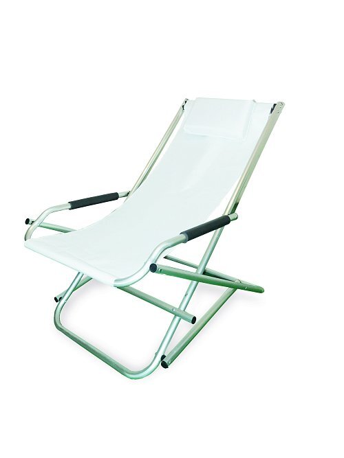 Sdraio Elba Basculante in alluminio e PVC 600D Colore Bianco