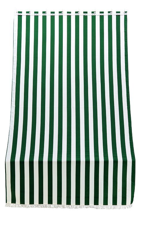Tenda sole per porta con anelli riga verde L. 140 H. 300
