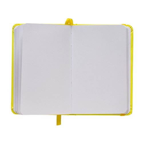 Quaderno in PVC con elastico colorato, fogli bianchi (80 pag