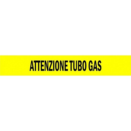 Nastro Segnalazione con bandina metallica - ATTENZIONE TUBO GAS