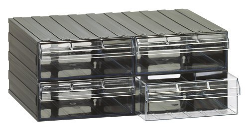 Cassettiera portaminuteria - Modello T/F - 4 cassetti trasparenti