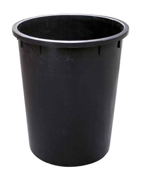 Bidone industriale senza manici - capacità 200 litri - nero