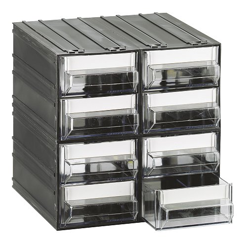Cassettiera portaminuteria - Modello T/45 - 8 cassetti trasparenti