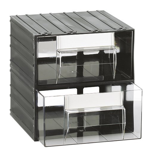 Cassettiera portaminuteria - Modello T/42 - 2 cassetti trasparenti
