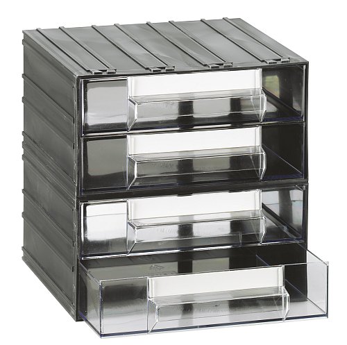 Cassettiera portaminuteria - Modello T/43 - 4 cassetti trasparenti