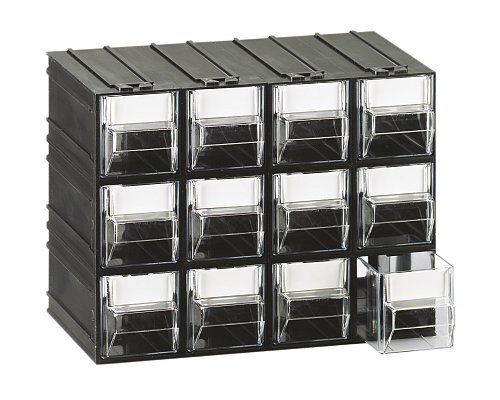 Cassettiera portaminuteria - Modello T/A1 - 12 cassetti trasparenti