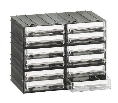 Cassettiera portaminuteria - Modello T/B - 12 cassetti trasparenti