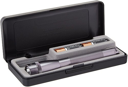 Torcia Mini Maglite Pro batteria 2AA incluse colore grigia confezione regalo