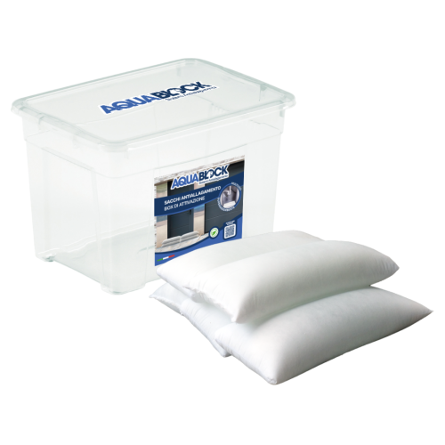 Kit 30 Sacchi Autoespandenti Antiallagamento 60x40 cm Aquablock + Box Attivazione